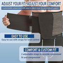 Abdominal Binder for Post Surgery & Postpartum Recovery, Abdomen Hernia Support Belt for Women & Men (Black, Medium) by TinyTreasures Baby Boutique