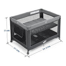 Pamo Babe Portable Playpen Foldable Playard Portable Crib for Baby and Toddlers by TinyTreasures Baby Boutique