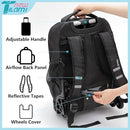 NEW TILAMI 18 inch Rolling Backpack for Kids - Waterproof, Stair-Climbing, Durable, Personalized Design for School, Travel, Black by TinyTreasures Baby Boutique