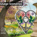 KY&BOSAM Heart Suncatcher I Love You Glass Panels for Window Hangings Wind Chime with Pressed Flower Heart Embedded in Glass Mom Gifts Birthday Gifts for Women Mother`s Day Valentine`s Christmas Decor by GreenHaven Gardens