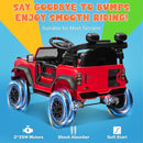 ENYOPRO 12V Kids Ride On Car with Remote Mode, Licensed Ford Bronco Raptor Electric Car for Toddlers, Battery Powered Ride On Toy Truck w/2 Speed, Working Headlights, Music Player, Radio (Red) by TinyTreasures Baby Boutique