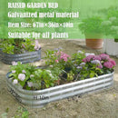 Galvanized Raised Garden Bed Kit, Large Metal Raised Garden Beds for Vegetables, Galvanized Planter Raised Garden Boxes Outdoor (Silver) by GreenHaven Gardens