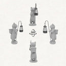 Solar Powered Garden Resin Statue Lights, 10 Inch Waterproof Outdoor Animal Cute Cat Figurine Lights, Suitable for Patios, Balconies, Lawns, Courtyards, Etc. (Basket) by GreenHaven Gardens