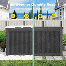 268 Gallon Outdoor Deck Box,Storage Lockable Waterproof Patio Furniture,Garden Tools,Cushions,Pool Accessories Outside Storage Resin Box(Black) by GreenHaven Gardens