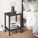 TUTOTAK End Table with Charging Station, Set of 2, Side Table with USB Ports and Outlets, Nightstand, 2-Tier Storage Shelf, Sofa Table for Small Space, Living Room, Bed Room TB01BK041 by CozyNest Decor
