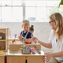 ECR4Kids Play Kitchen Stove, Wooden Playset, Natural by TinyTreasures Baby Boutique