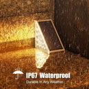 Solar Stair Lights Outdoor, 6 Pack Outdoor Solar Lights Waterproof IP67, Solar Step Lights for Outside, Patio, Decor, Yard, Garden, Front Door, Porch (Warm White) by GreenHaven Gardens