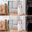 BABELIO 36-Inch Tall Baby Gate, 26-40" Wide Auto-Close Pet Gate, Easy Install and No-Drilling, Pressure Mounted with Wall Protectors and Extension Kits, Gray by TinyTreasures Baby Boutique
