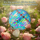 VOREEN Mosaic Glass Gazing Ball Outdoor Gazing Globe, Reflective Ball Yard Decoration for Homes, Patio, Lawn and Gardens, Gift for Mom Wife Friend, 10-Inch, Blue by CozyNest Decor