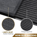 Yimobra Front Door Mat Outdoor Indoor Entrance, 100% Waterproof All-Season All Weather Doormat, Welcome Matt Outside Entry, Non Slip, Low Profile, Heavy Duty Patio Porch Floor Mats,29.5 x 17,Grey by CozyNest Decor