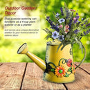 Decorative Sunflower & Ladybug Metal Watering Can (Vol: 4 Cups) | Small Yellow Watering Can | Garden Décor Housewarming Gift for Mother Women Friends Gardeners by GreenHaven Gardens
