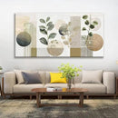 TAIJXAGSG Large Boho Green Wall Art For Living Room 29x58 In Green Botanical Boho Wall Art Modern Sage Bohemian Canvas Art Wall Decor Natural Abstract Geometry Lines Prints Picture Ready To Hang by CozyNest Decor
