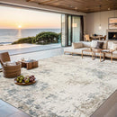 Area Rugs Living Room Rug - 4x6 Washable Modern Abstract Soft Neutral Non-Slip Carpet Large Indoor Floor Stain Resistant Thin Carpets for Bedroom Dining Room Farmhouse Nursery Home Office Multi by TinyTreasures Baby Boutique