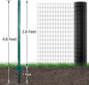ARIFARO Fence Posts 4.8 Feet Sturdy Duty Metal Fencing Poles, Pack of 10, No Dig Garden U Post for Wire Fencing Steel Post for Yard, Outdoor Wire by CozyNest Decor