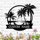 Custom Metal Beach Wall Art Sign - Personalized Size Outdoor/Indoor, Surfboard Decor, Lake House & Coastal Home Decor, Summer Gift - MADE IN USA by CozyNest Decor