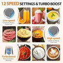 KOIOS Immersion Blender, 1000W Anti-scratch 3-in-1 Hand Blender, Upgraded 12 Speed Stainless Steel Blade Stick Blenders with Turbo Mode, Whisk and Milk Frother, Non-BPA by TinyTreasures Baby Boutique