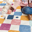 jinchan Area Rug 2x3 Kids Entryway Washable Indoor Doormat Small Soft Non Slip Modern Rug Diamond Carpet for Nursery Room Bedroom Bathroom Berries on Cream by CozyNest Decor