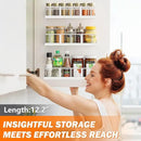 Spice Rack Wall Mounted 3 Pack, Space-Saving Spice Organizer for Spice Jars and Seasonings,Screw or Adhesive Hanging Spice Rack Organizer for Your Kitchen Cabinet,or Pantry Door White by CozyNest Decor
