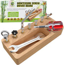 Panda Brothers Montessori Screwdriver Board Set - Wooden Montessori Toys for 4 Year Old Kids and Toddlers, Sensory Bin, Fine Motor Skills, STEM Toys by TinyTreasures Baby Boutique