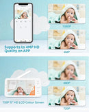 ARENTI Upgraded Baby Monitor with 2 Cameras, 4MP 2.4G&5G WiFi Baby Camera Monitor, Infrared Night Vision, Night Light, 2-Way Audio, Cry&Motion Detection, Temp&Humidity Sensor, App Control by TinyTreasures Baby Boutique