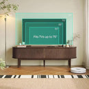 LINSY HOME Fluted TV Stand for 75" TV, Mid-Century Modern 70" Entertainment Center with Sliding Tambour Door and Storage Cabinet, Cruved TV Media Console Table for Living Room, Bedroom, Walnut by CozyNest Decor