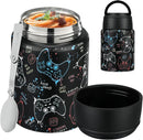 Soup Thermo for Hot Food Kids 16oz Insulated Food Jar Leakproof Thermo Lunch Container for Kids Wide-Mouth Stainless Steel Lunch Box for School with Handle Folding Spoon(3+) by TinyTreasures Baby Boutique