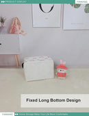 FANKANG Storage Bins, Nursery Hamper Canvas Laundry Basket Foldable with Waterproof PE Coating Large Storage Baskets for Kids Boys and Girls, Office, Bedroom, Clothes,Toys(Rec-Love Rainbow by TinyTreasures Baby Boutique