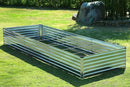 2 Pack 12x4x1FT Galvanized Raised Garden Beds Kit Outdoor Metal Gardening Planter Box for Vegetable Elevated Flower Herbs,Silver by GreenHaven Gardens