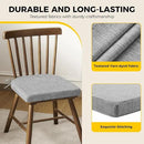 downluxe Indoor Chair Cushions for Dining Chairs, Soft and Comfortable Textured Foam Kitchen Chair Pads with Ties and Non-Slip Backing, 16" x 16" x 2", Light Grey, 4 Pack by CozyNest Decor