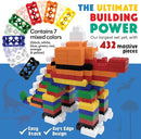 Large Building Blocks for Kids Ages 3-8 – 432 Piece Mega Set – Indoor & Outdoor STEM Toy for Boys & Girls by TinyTreasures Baby Boutique