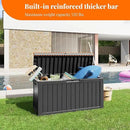 80 Gallon Resin Deck Box, Lockable Patio Outdoor Storage Box for Furniture, Garden Tools and Tools Storage, Waterproof Outside Storage Box - Black by GreenHaven Gardens