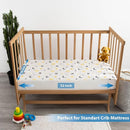 Waterproof Crib Mattress Protector Sheets,%100 Cotton Fabric, Absorbent Crib/Toddler Mattress Protector, Quilted, Certified, Noiseless Machine Wash, Moon&Star Pattern 52"x28" (Small Single, 2, Pack) by TinyTreasures Baby Boutique