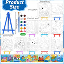 Blosssound 10 Set Pre Printed Canvas Pre Drawn Canvas Painting with Easel Kits 5" x 7" Outline Painting Panels for Beginners, DIY Craft Project, Party Favor, Home Decors(Ocean) by TinyTreasures Baby Boutique