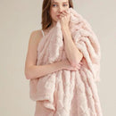 Bedsure GentleSoft Blankets Queen Size for Bed - Super Soft Cozy Blanket for Women Men Girls, Large Fuzzy Fleece Throw for Bedroom Decor, Light Pink, 90x90 Inches by CozyNest Decor