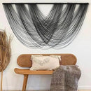 Flber Macrame Wall Hanging Black 59.00" W x 31.00" L Boho Wall Decor Large Boho Yarn Tapestry Living Room Bedroom Home Wall Décor by CozyNest Decor