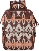 Wrangler Diaper Bag Backpack Aztec Travel Backpack Purses Western Multi-Function Baby Bags for Mom with Waterproof Insulated Pockets by TinyTreasures Baby Boutique