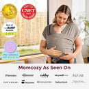 Momcozy Baby Wrap Carrier - Easy to Wear Infant Carrier Slings, Lightweight Hands Free Baby Sling, Adjustable Baby Carriers for Newborn to Toddler 8-35 lbs, Baby Wraps Carrier, Brown by TinyTreasures Baby Boutique