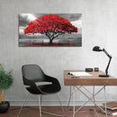 AJAZIKO Red Wall Art - Modern Framed Wall Art for Living Room - Red Tree Black and White Landscape Canvas Prints Posters & Prints for Home Office Bedroom Decorations - Large Wall Pictures 20×40IN by CozyNest Decor
