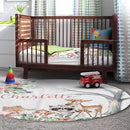 Personalized Nursery Crib Bedding Set: Custom Name 5 Piece Baby Crib Sets with Cute Sika Deer & Fox Pattern - Toddler Double Layer Blanket Set, Comfortable Crib Bed Sheets for Baby Grils by TinyTreasures Baby Boutique