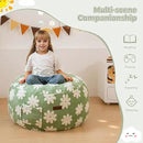 MAXYOYO Bean Bag Chair Bed for Kids, Convertible Bean Bag from Lazy Chair to Floor Bed, Fresh Floral Design Cover, Stuffed Floor Sofa Couch for Boys and Girls, High-Density Foam Filling, Green by CozyNest Decor