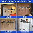 Garage Organization Tool Organizer Wall Mount, 48inch Heavy Duty Garden Tool organizer Storage System, Easy Install With 6 Adjustable Hooks, For Garage, Basement, Shed, Workshop(Black) by GreenHaven Gardens