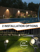 Dusk to Dawn Outdoor LED Spotlight, Outdoor Landscape Lighting with Photocell Sensor, 3000K Warm White Waterproof Spot Lights for Yard Flag Pole House Garden Tree(2 Pack) by GreenHaven Gardens