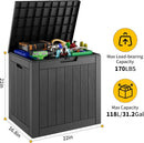 KAMABOKO 32 Gallon Outdoor Storage Box 2 Pack All-Weather Deck Box for Patio Furniture, Package Deliveries, Garden Tools, Pool Supplies & Cushions, Black by GreenHaven Gardens