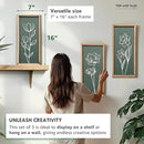 3D Floral Green Wall Art (Set of 3) Lightweight, Wooden Ready-to-Hang Boho Framed Wall Art for Bathroom, Master Bedroom, Living Room or Office - Premium Sage Green Farmhouse Decor - Gift-Boxed by CozyNest Decor