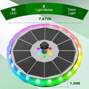 Solar Water Fountain with LED Lights Matte Panel, Built-in 4000 mAH Battery Large Bird Bath Fountains Solar Power with 4 Fixed Rods, Solar Fountain Pump for Pond, Outdoor,Garden,Pool-Multicolor by GreenHaven Gardens