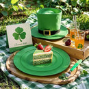 FLOWERCAT 60PCS Green Plates & St. Patrick's Day Plates - Heavy Duty Dark Green plates Disposable for St. Patrick's Party&Super Bowl- Include 30PCS 10.25" Dinner Plates & 30PCS 7.5" Dessert Plates by CozyNest Decor