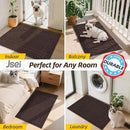 JSEI Entryway Rugs Doormat 24"x36", Non-Slip Dirt Trapper Door Mats Indoor, Washable Absorbent and Stain Resist Welcome Floor Mat for Front Door, Dog Door Mat, Muddy Wet Shoes & Paws, Brown by CozyNest Decor