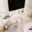 Fun Memories 72 Inch Floating Shelf, 12 Inch Deep Wall Shelf for Fireplace Mantel, Deep Storage Shelves for Home & Office, Wall Shelves with Invisible Bracket, White, Set of 1