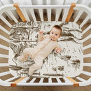 Western Desert Cowboy Crib Sheets for Boys and Girls, Fitted Baby Crib Sheets Soft and Breathable Mini Crib Sheets 39 X 27 X 5 Inches by TinyTreasures Baby Boutique