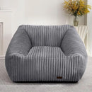 HABUTWAY Bean Bag Chair, Giant Bean Bag Chairs for Adults and Kids, Bean Bag Sofa, Lazy Floor Sofa, Faux Fur Beanbag Chair with Armrests for Living Room Bedroom (Grey) by CozyNest Decor